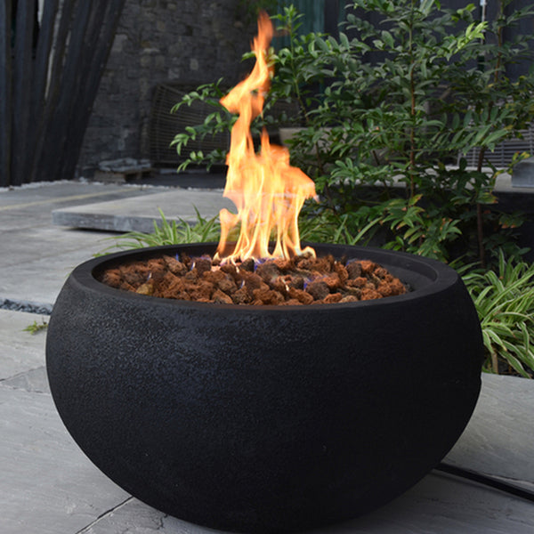 Modeno York Fire Bowl OFG115 | Propane Fire Pit | Natural Gas Fire Pit | Round Fire Pit | 40,000 BTUs