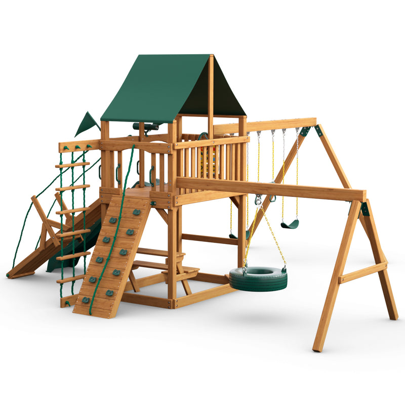 Gorilla Frontier w/ Amber Posts and Sunbrella® Canvas Forest Green Canopy