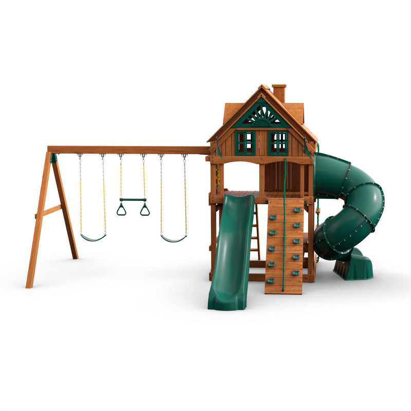 Gorilla Mountaineer Treehouse w/ Fort Add-On & Amber Posts