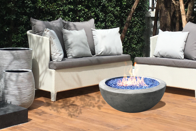 Prism Hardscapes Moderno 2 Fire Bowl | Electric Fire Pit | Propane Fire Pit | Natural Gas Fire Pit | Round Fire Pit | 65,000 BTUs Fire Pit