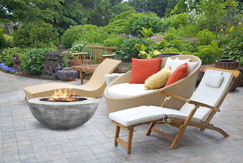 Prism Hardscapes Moderno 5 Fire Bowl | Electric Fire Pit | Propane Fire Pit | Natural Gas Fire Pit | Round Fire Pit | 65,000 BTUs Fire Pit