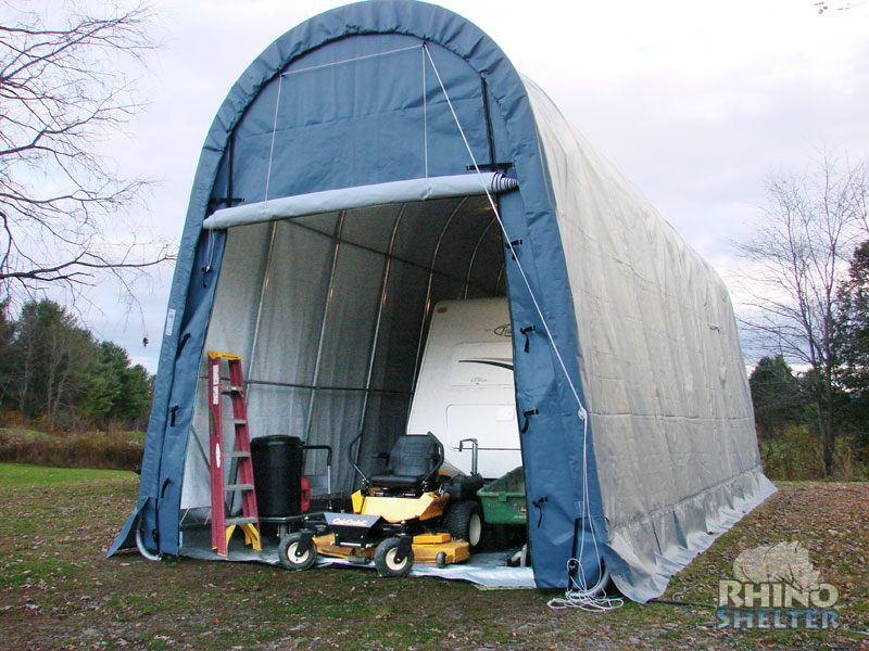 Rhino Shelters RV/Boat Garage Round 14'Wx36'Lx15'H
