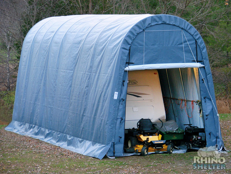 Rhino Shelters RV/Boat Garage Round 14'Wx36'Lx15'H