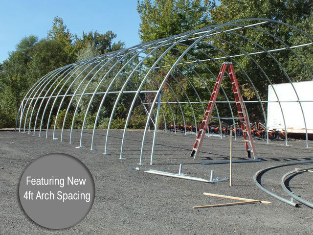 Rhino Shelters Commercial Round Truss Building 30'Wx40'Lx15'H