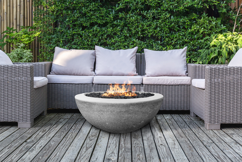Prism Hardscapes Moderno 2 Fire Bowl | Electric Fire Pit | Propane Fire Pit | Natural Gas Fire Pit | Round Fire Pit | 65,000 BTUs Fire Pit
