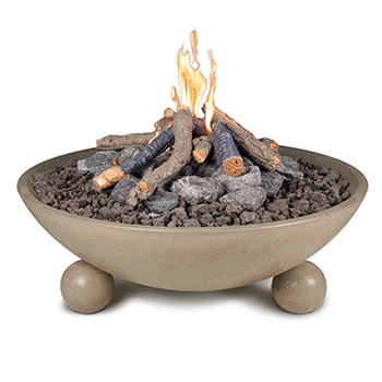 American Fyre Designs 40" Versailles Fire Bowl Electric Fire Pit | Propane Fire Pit | Natural Gas Fire Pit | Round Concrete Fire Pit