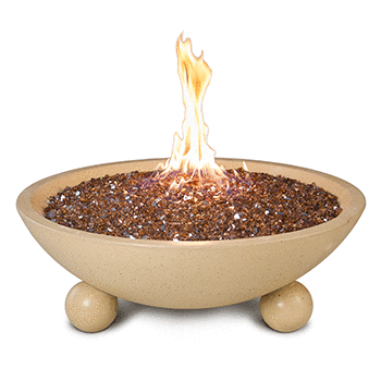 American Fyre Designs 32" Versailles Fire Bowl | Electric Fire Pit | Propane Fire Pit | Natural Gas Fire Pit | Round Concrete Fire Pit