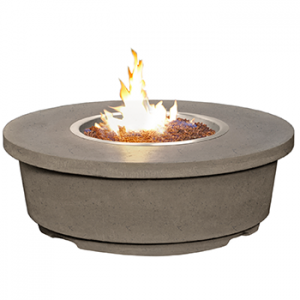 American Fyre Designs Contempo Round Firetable Electric Fire Pit | Propane Fire Pit | Natural Gas Fire Pit | Round Fire Pit | Round Concrete Fire Pit