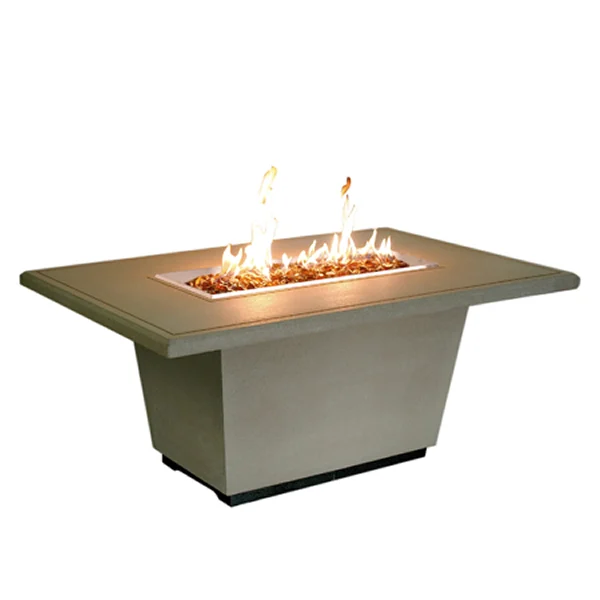 American Fyre Designs Cosmopolitan Gas Fire Pit Table | Electric Fire Pit | Propane Fire Pit | Natural Gas Fire Pit | Rectangular Fire Pit | Concrete Fire Pit Table