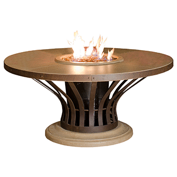 American Fyre Designs Fiesta Firetable | Electric Fire Pit | Propane Fire Pit | Natural Gas Fire Pit | Round Fire Pit | Concrete Fire Pit Table
