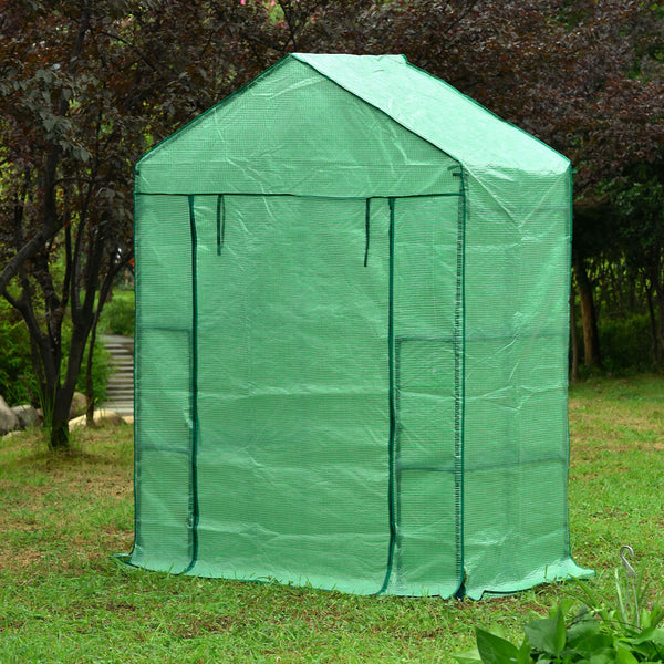 Riverstone Monticello Genesis 61" L x 28" W x 79" H Portable Walk In Greenhouse with Heavy Duty Opaque Cover