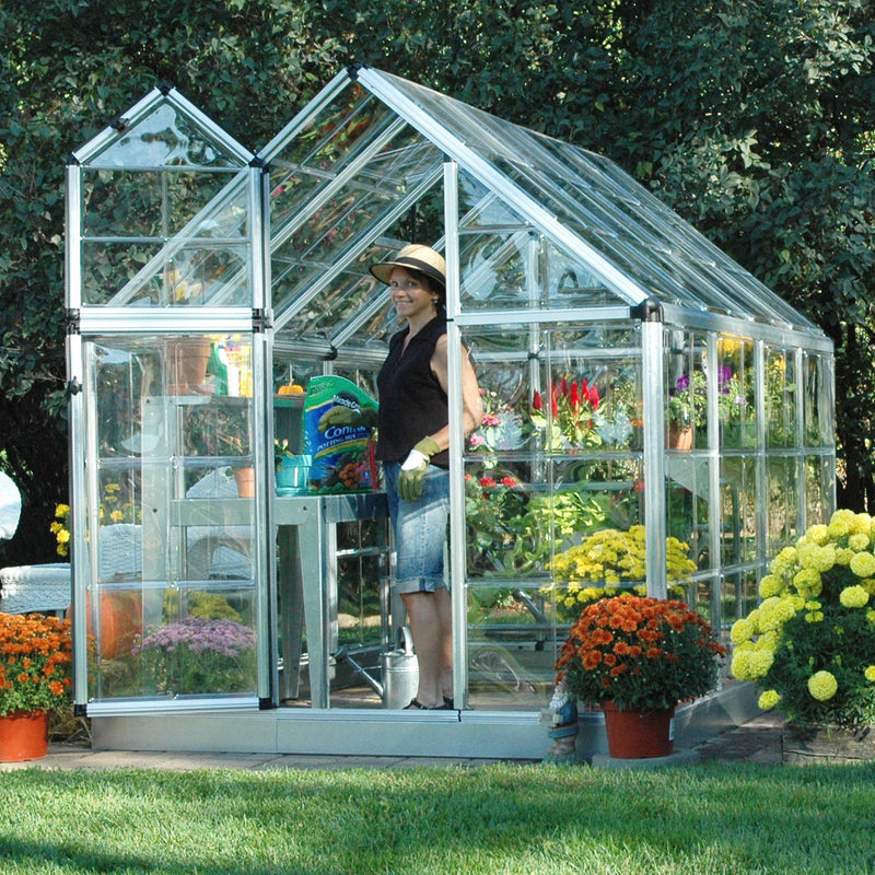 Palram - Canopia | Snap & Grow 6' x 8' Greenhouse - Silver HG6008