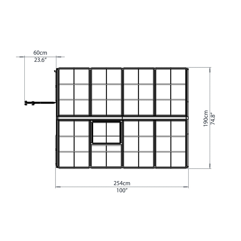 Palram - Canopia | Snap & Grow 6' x 8' Greenhouse - Silver HG6008
