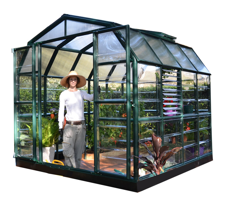 Palram - Canopia | Prestige 2 Clear 8' x 8' Greenhouse HG7308C