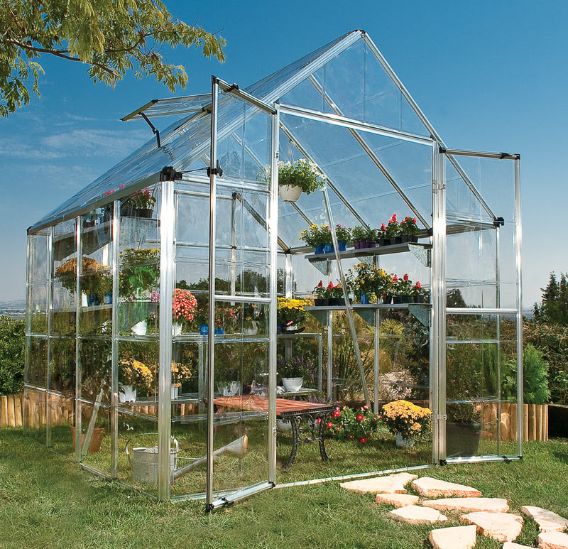 Palram - Canopia | Snap & Grow 8' x 8' Greenhouse - Silver HG8008
