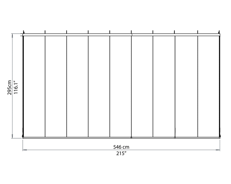 Palram - Canopia | SanRemo 10' x 18' Patio Enclosure - White with Screen Doors (6) HG9067