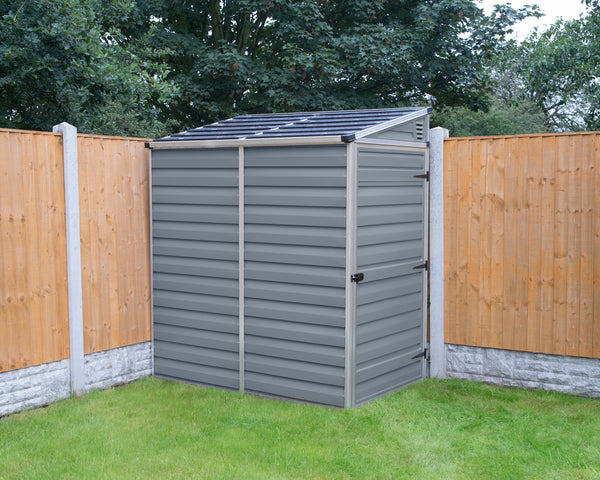 Palram - Canopia | SkyLight 4' x 6' Lean-To Storage Shed - Gray HG9600T