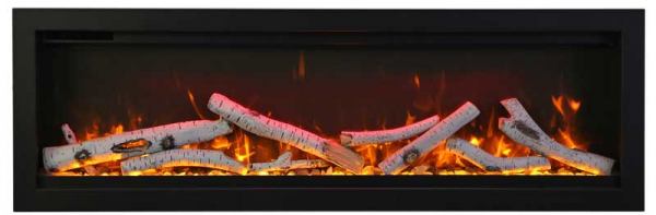 Amantii SYMMETRY Built-in Electric Fireplace with Two Flame Styles and Touchpad