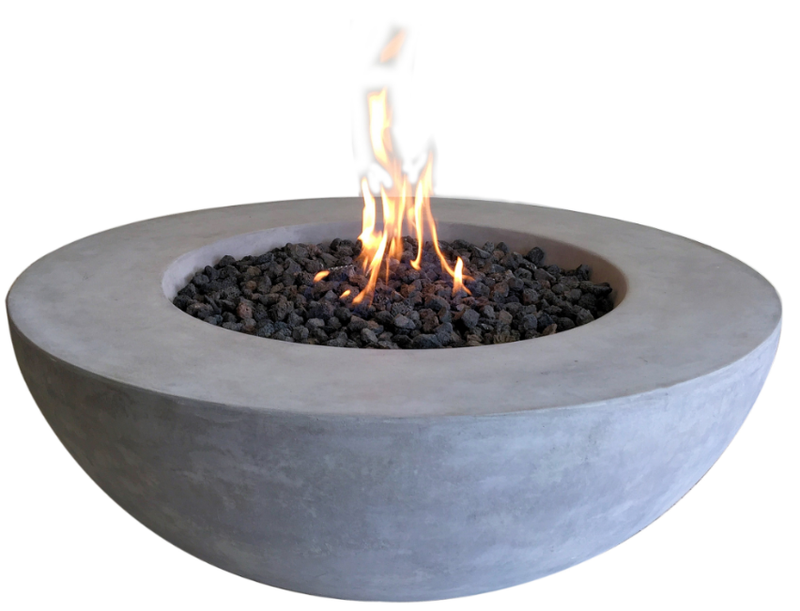 Elementi Lunar Bowl Fire Table OFG101 | Natural Gas Fire Pit | Propane Fire Pit | Round Fire Pit | 45,000 BTUs Fire Pit