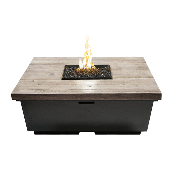 American Fyre Designs Silver Pine Contempo Gas Fire Pit Table | Electric Fire Pit | Propane Fire Pit | Natural Gas Fire Pit | Square Fire Pit | Concrete Fire Pit Table | 140,000 BTUs Fire Pit