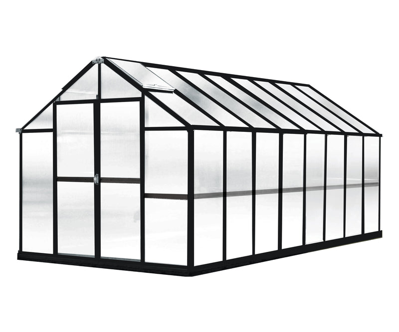 Riverstone Monticello Growers Edition Greenhouse 8FTx 16FT -Black Finish