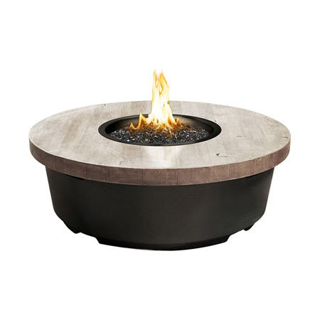 American Fyre Designs Silver Pine Contempo Gas Fire Pit Table | Electric Fire Pit | Propane Fire Pit | Natural Gas Fire Pit | Round Concrete Fire Pit
