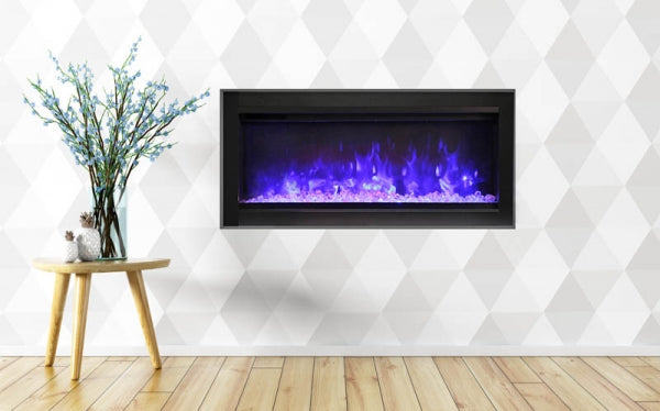 Amantii SYMMETRY B Built-in Electric Fireplace with FIRE & ICE Flame Only