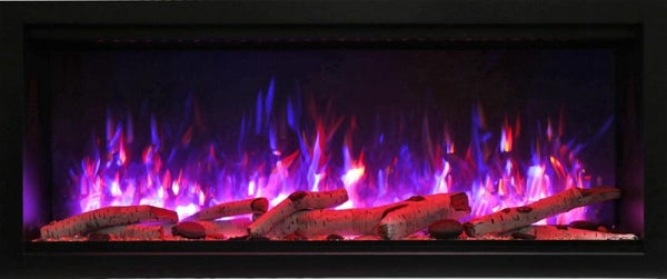 Amantii SYMMETRY XT Built-in Electric Fireplace with FIRE & ICE and Canopy Lighting