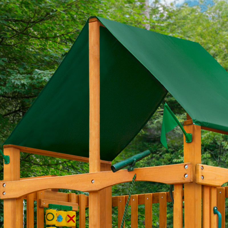 Gorilla Pioneer Peak w/ Amber Posts and Sunbrella® Canvas Forest Green Canopy