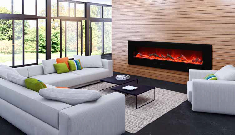 Amantii 81" Built-in /Wall Mounted Electric Fireplace (WM-FM-72-8123-BG)