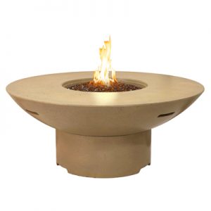 American Fyre Designs Lotus Firetable | Electric Fire Pit | Propane Fire Pit | Natural Gas Fire Pit | Round Concrete Fire Pit