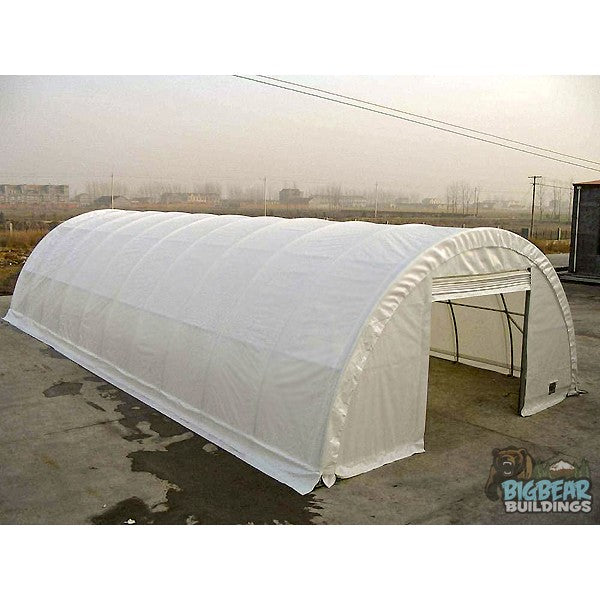Rhino Shelters Commercial Round Truss Building 30'Wx65'Lx15'H
