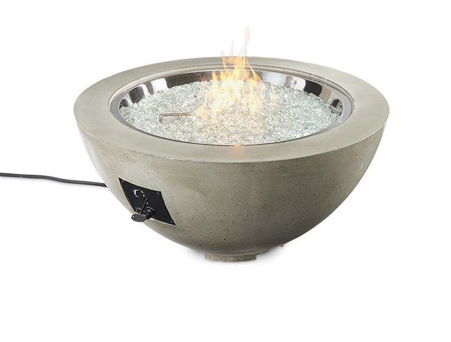 The Outdoor Greatroom Company Natural Grey Cove 30" Gas Fire Pit Bowl | Electric Fire Pit | Propane Fire Pit | Natural Gas Fire Pit | Round Fire Pit | 90,000 BTUs Fire Pit