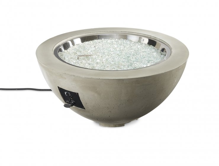 The Outdoor Greatroom Company Natural Grey Cove 30" Gas Fire Pit Bowl | Electric Fire Pit | Propane Fire Pit | Natural Gas Fire Pit | Round Fire Pit | 90,000 BTUs Fire Pit