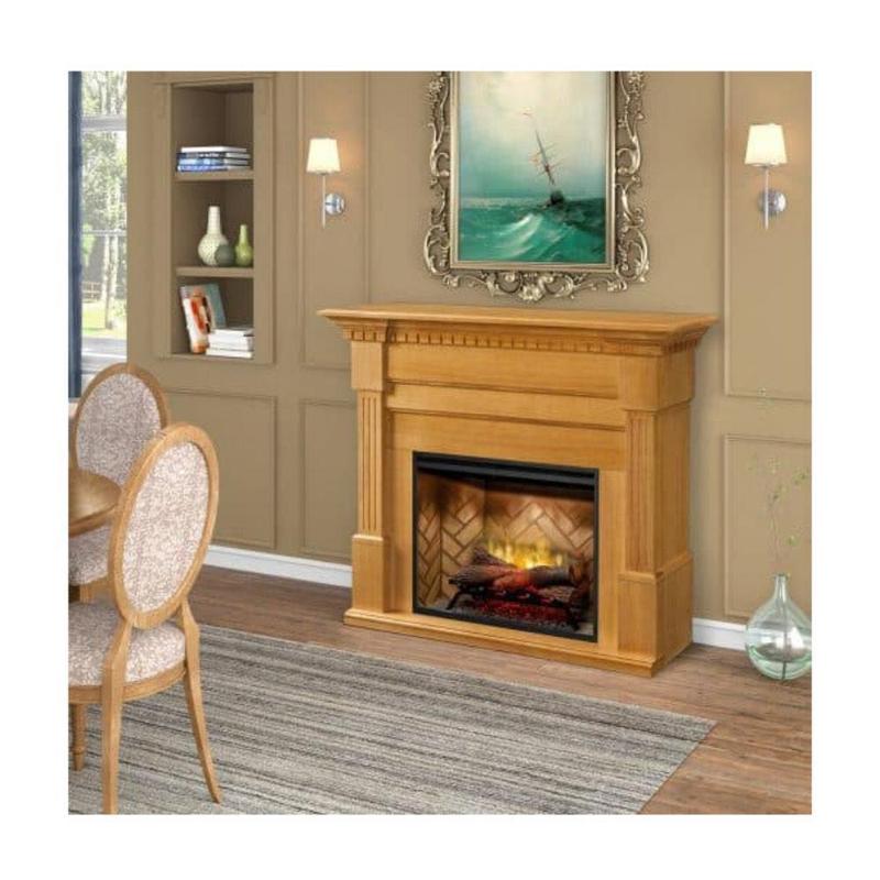 Dimplex Christina 56" Electric Fireplace and Mantel Package - Rift Oak Finish