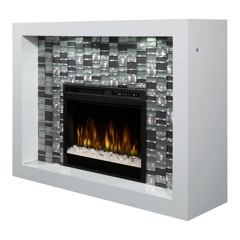 Dimplex Crystal 58" Electric Fireplace and Mantel Package
