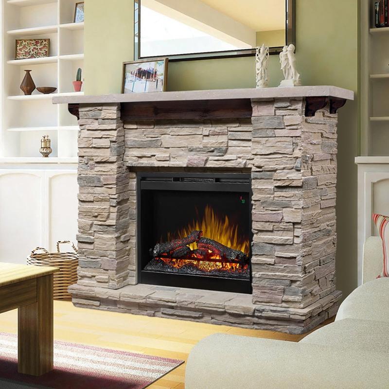 Dimplex Featherstone Electric Fireplace and Mantel Package