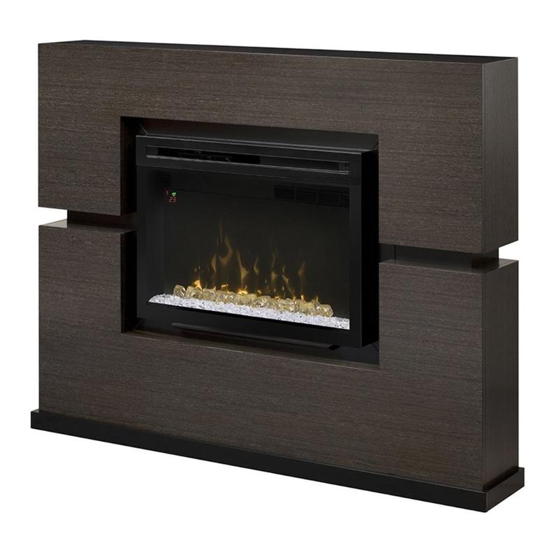 Dimplex Linwood 66" Electric Fireplace and Mantel Package- Diamonds-like Acrylic ice