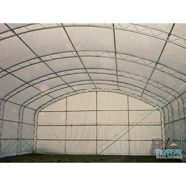 Rhino Shelters Domed Round Truss Building 40'Wx60'Lx18'H