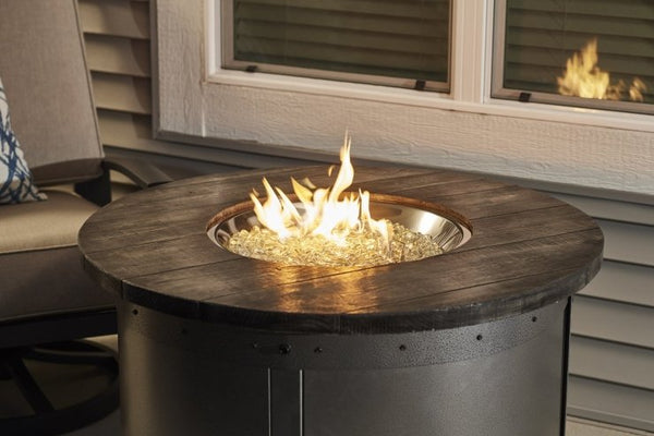 The Outdoor Greatroom Company Edison Gas Fire Pit Table | Electric Fire Pit | Propane Fire Pit | Natural Gas Fire Pit | Round Fire Pit | 55,000 BTUs Fire Pit