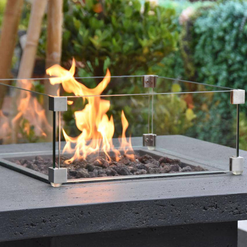 Elementi Montreal Bar Table OFG221 | Propane Fire Pit | Square Fire Pit | 40,000 BTUs Fire Pit