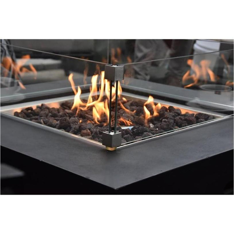 Elementi & Modeno Wind Screen for Manhattan Fire Table & Modeno Aurora Fire Pit Table OFG103-WS