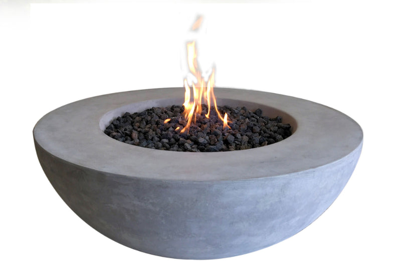 Elementi Lunar Bowl Fire Table OFG101 | Natural Gas Fire Pit | Propane Fire Pit | Round Fire Pit | 45,000 BTUs Fire Pit