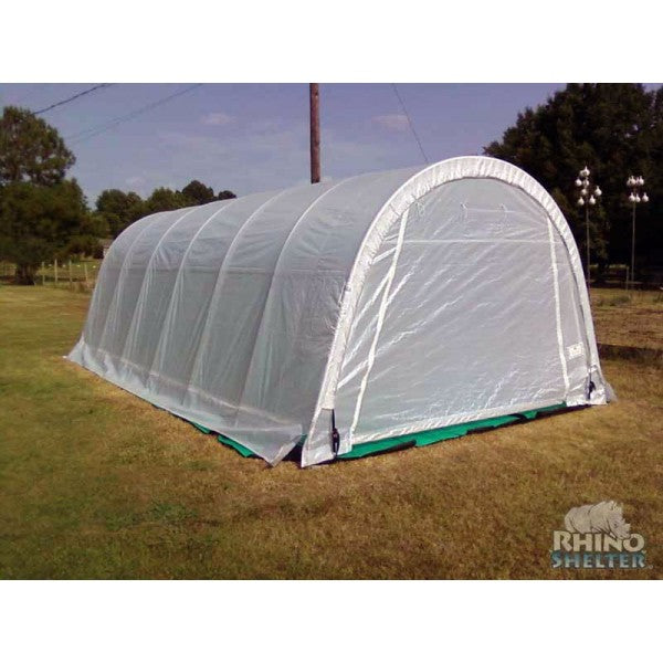 Rhino Shelters Instant Greenhouse Round 12'Wx24'Lx8'H