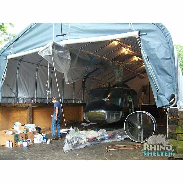 Rhino Shelters Two Car Garage House 22'Wx48'Lx12'H