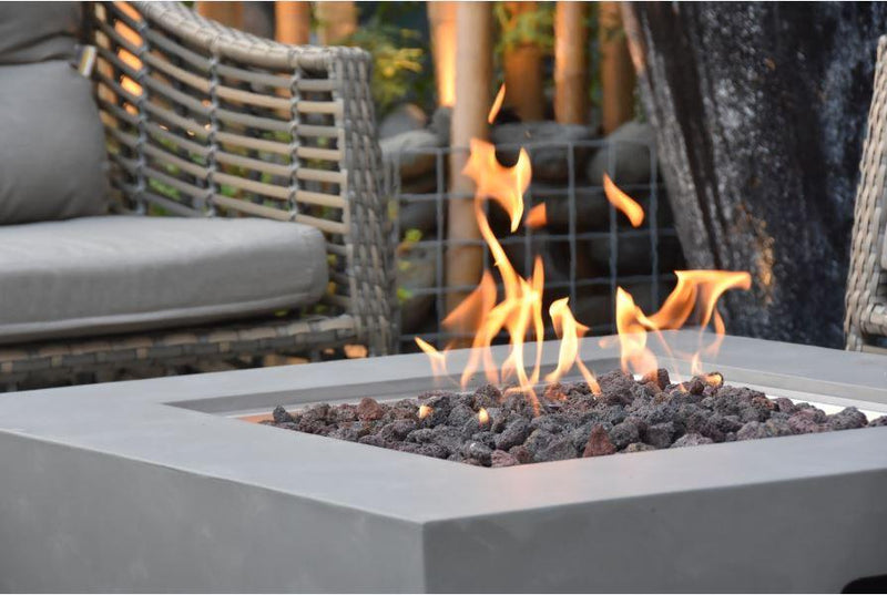 Modeno Westport Fire Table OFG135 | Propane Fire Pit | Natural Gas Fire Pit | Square Fire Pit | 50,000 BTUs Fire Pit