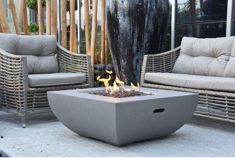 Modeno Westport Fire Table OFG135 | Propane Fire Pit | Natural Gas Fire Pit | Square Fire Pit | 50,000 BTUs Fire Pit