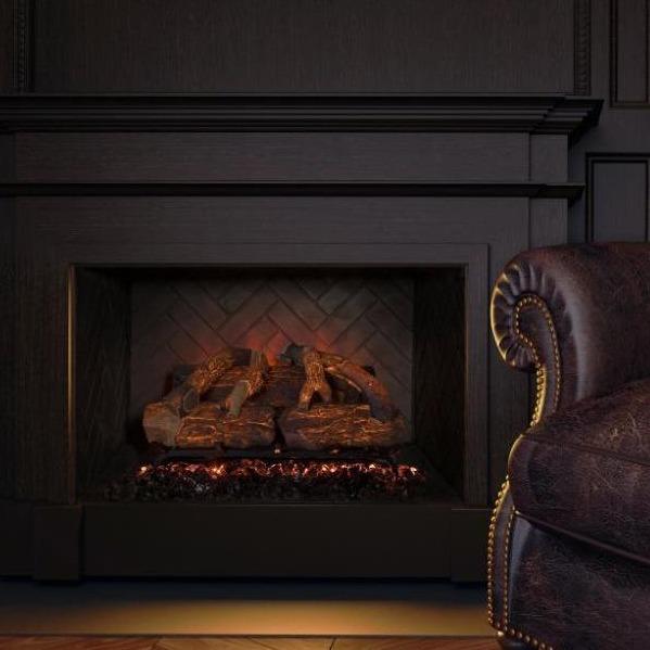 Modern Flames Sunset Charred Oak Electric Fireplace Insert with Battery & Wi-Fi