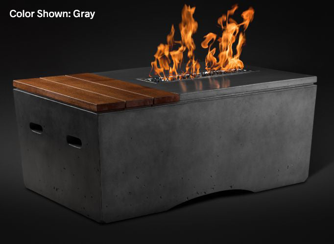 Slick Rock KOF48 Oasis Series 48-Inch Rectangle Fire Table | Electric Fire Pit | Propane Fire Pit | Natural Gas Fire Pit | Rectangular Fire Pit | Concrete Fire Pit Table