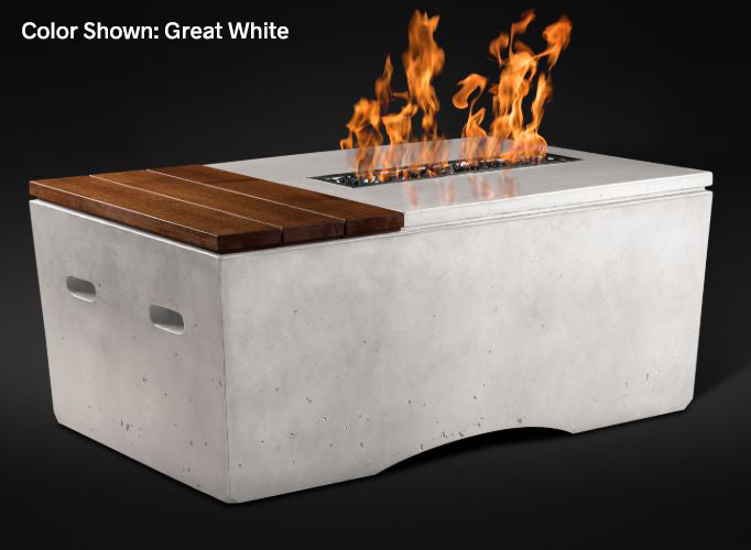 Slick Rock KOF48 Oasis Series 48-Inch Rectangle Fire Table | Electric Fire Pit | Propane Fire Pit | Natural Gas Fire Pit | Rectangular Fire Pit | Concrete Fire Pit Table
